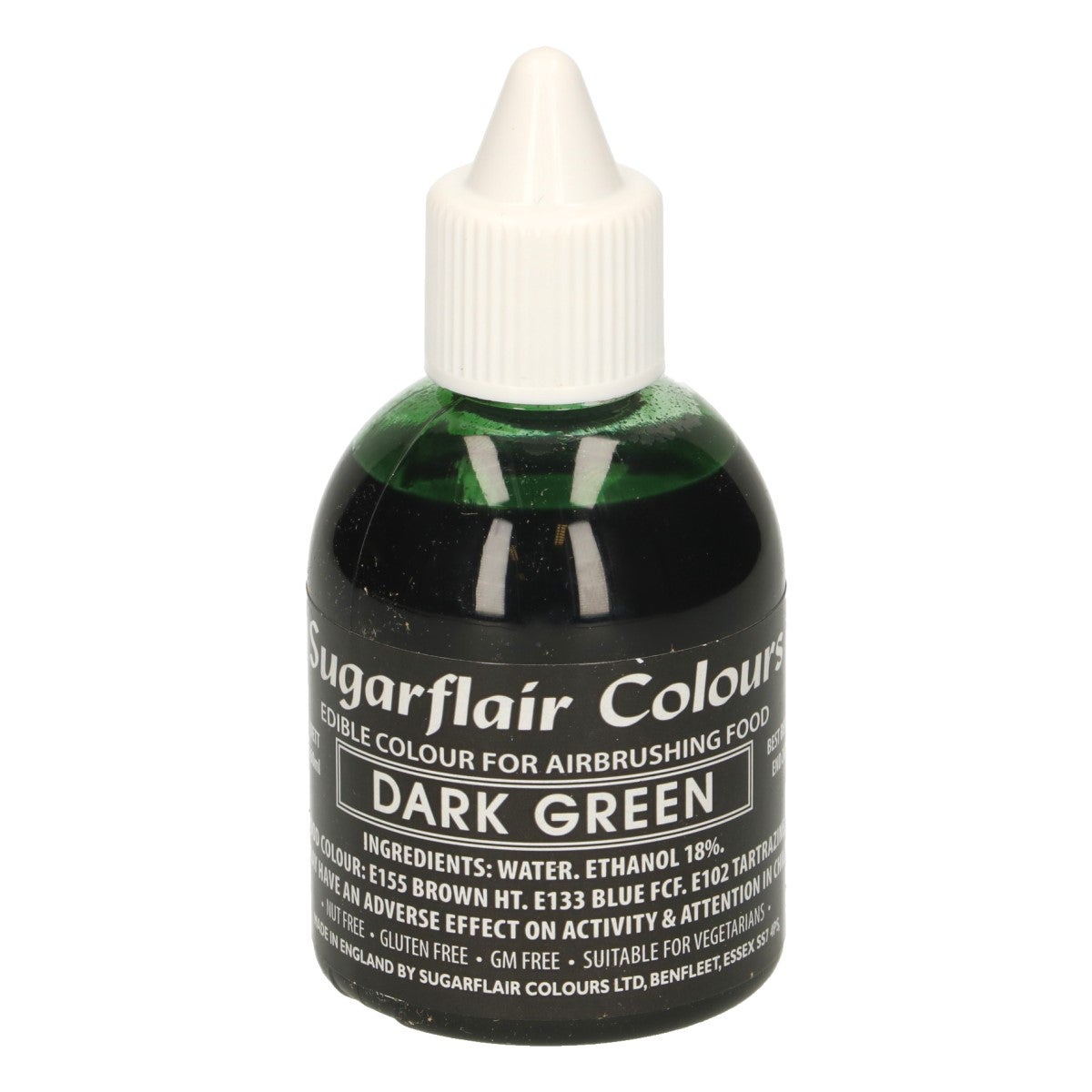 Sugarflair Airbrush Kleurstof Donkergroen 60ml