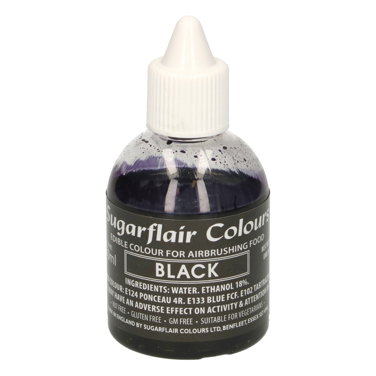 Sugarflair Airbrush Kleurstof Zwart 60ml