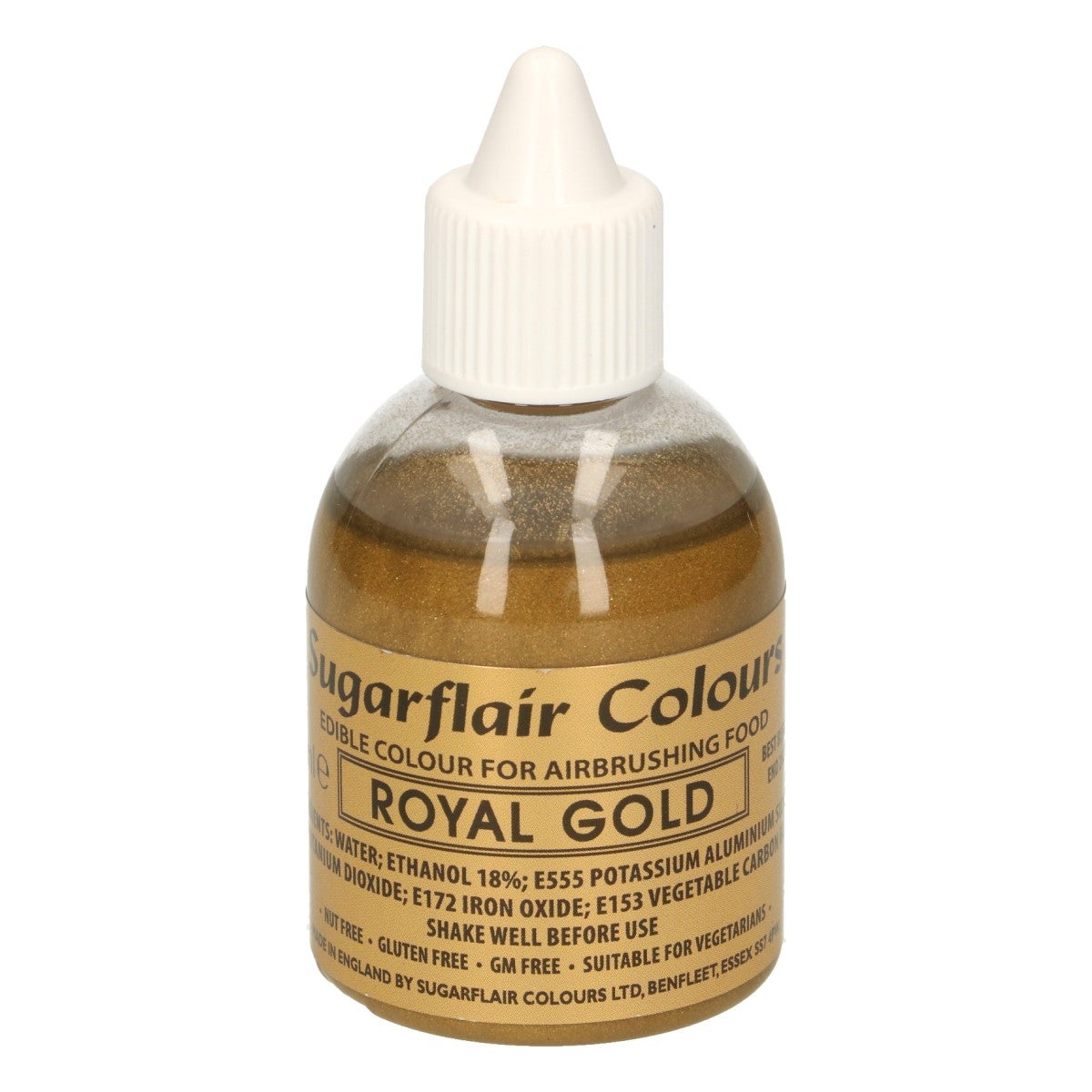Sugarflair Airbrush Kleurstof Koninklijk Goud 60ml