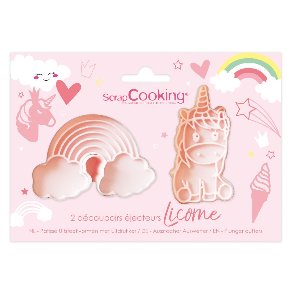 Scrapcooking Plunger Cutters - Eenhoorn pk/2