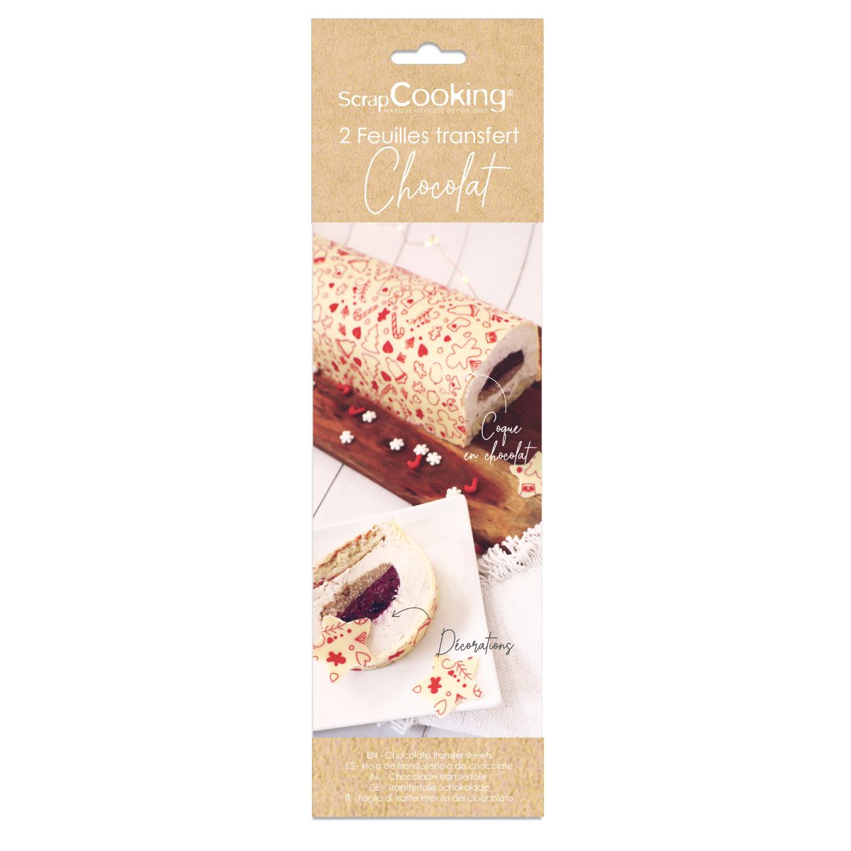 Scrapcooking Chocolade Transferfolie pk/2 - Sweet Xmas