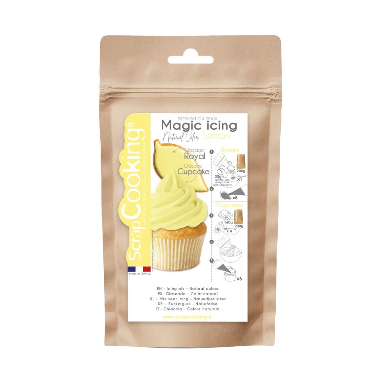 Scrapcooking Magic Icing 200g - Lemon Yellow