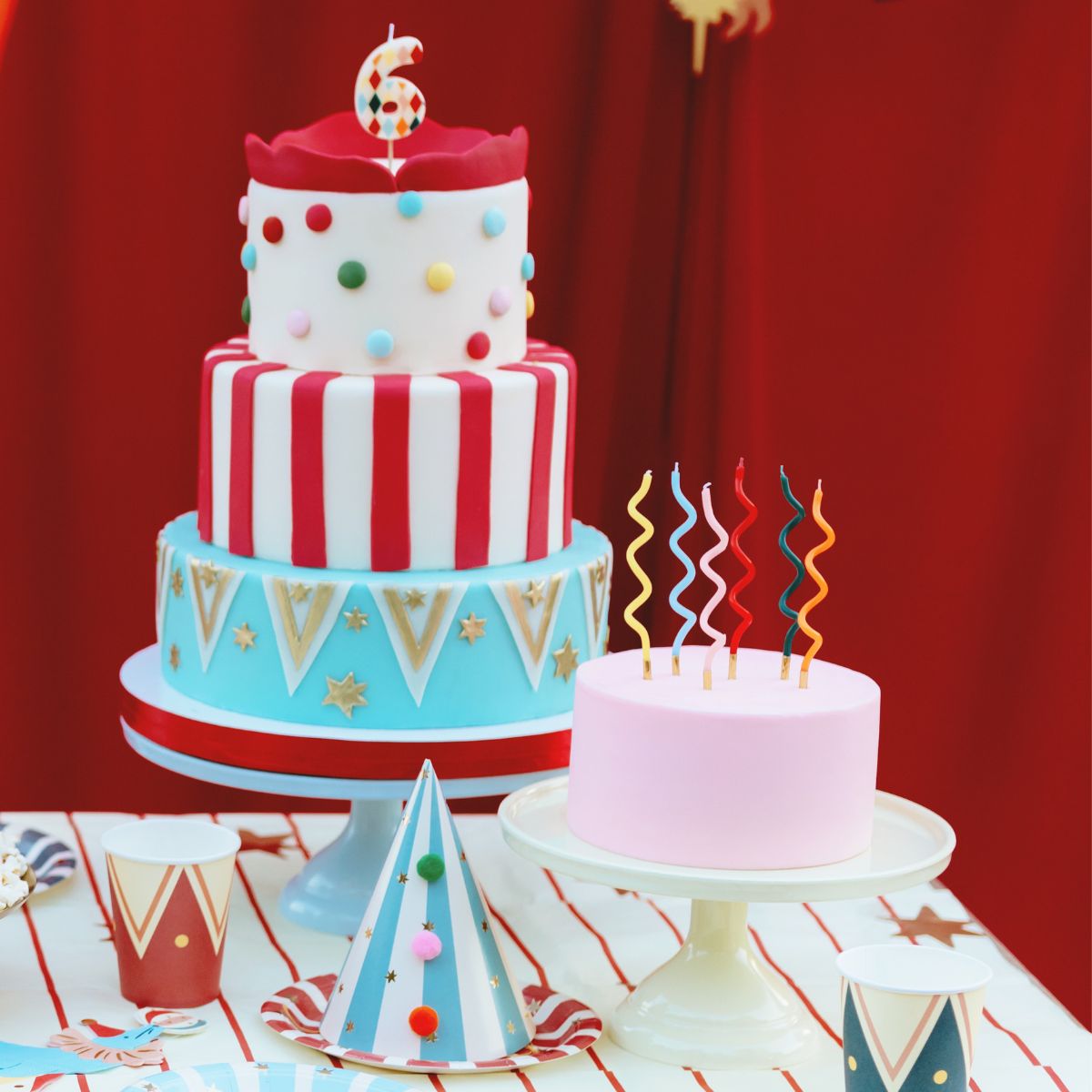 PartyDeco Kaarsen Regenboog Krul 14 cm 12 stuks