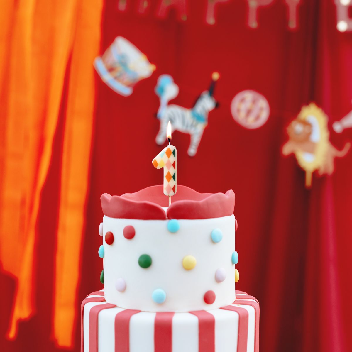 PartyDeco Cijferkaars 1 Ruit 5,5 cm