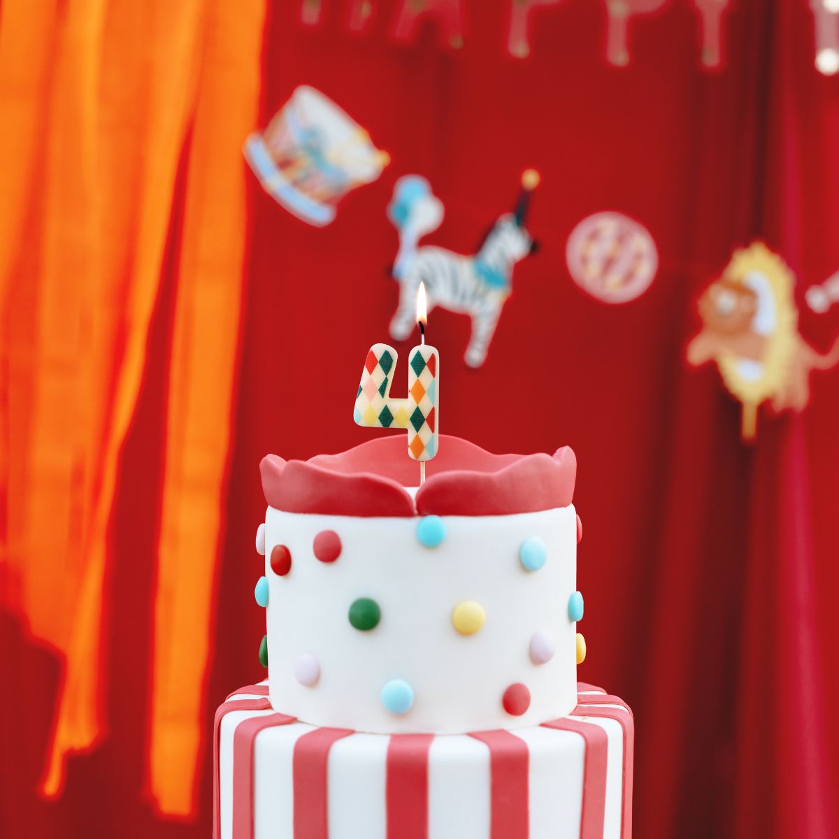 PartyDeco Cijferkaars 4 Ruit 5,5 cm