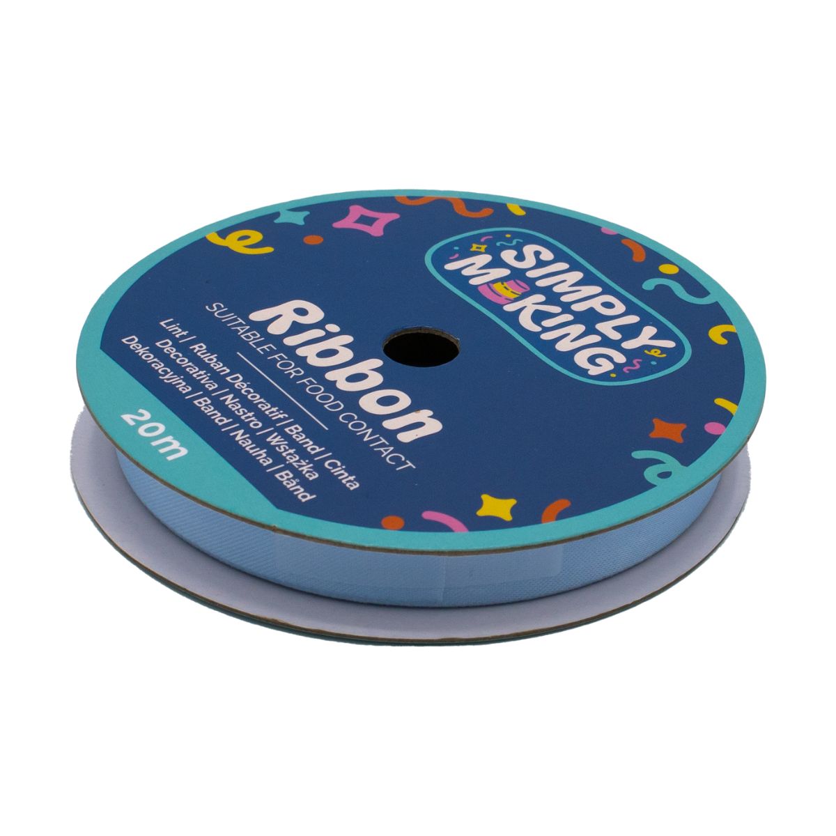 Simply Making Taartlint Babyblauw 12 mm x 20 m
