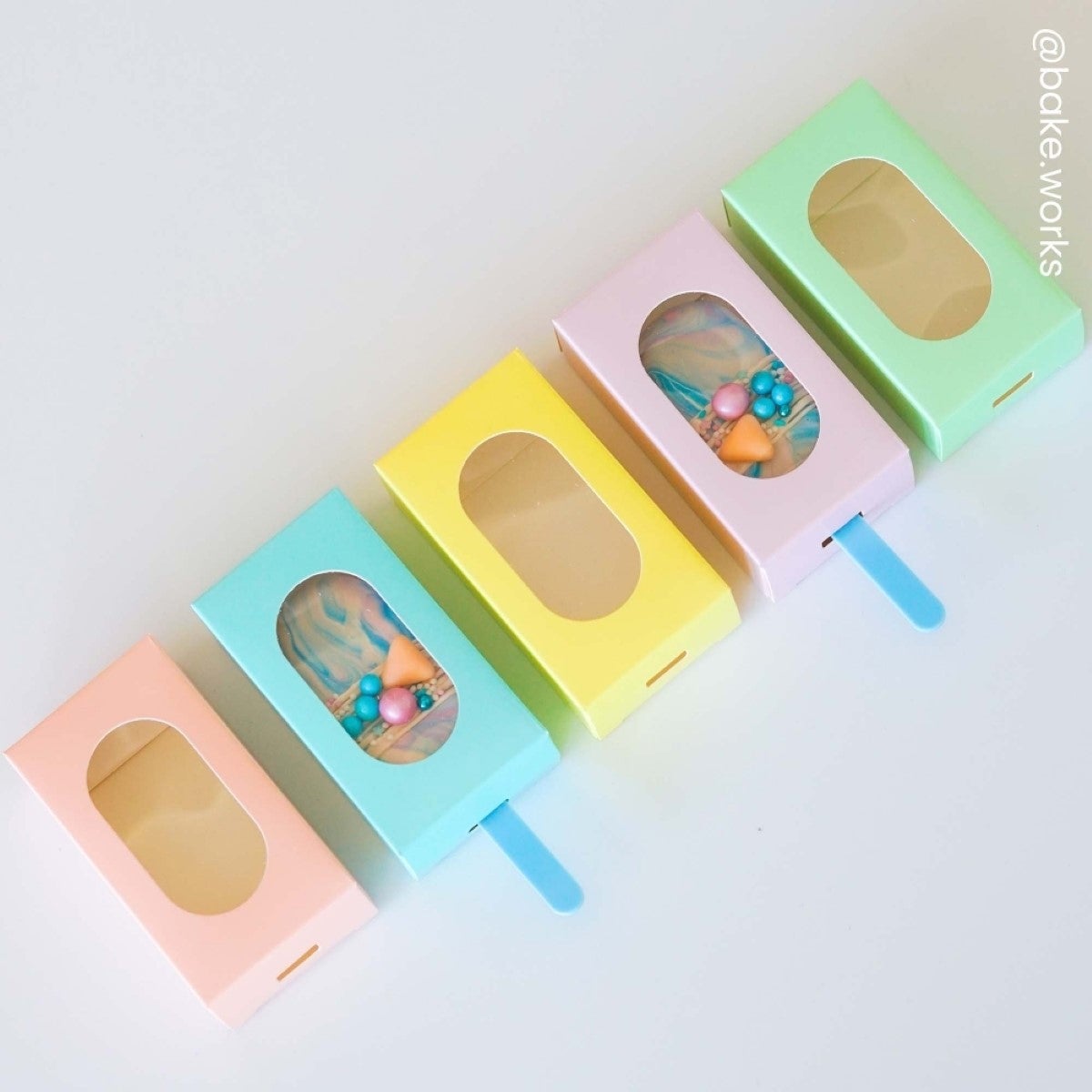 Simply Making Cakesicle Box pk/10 - Pastel paars