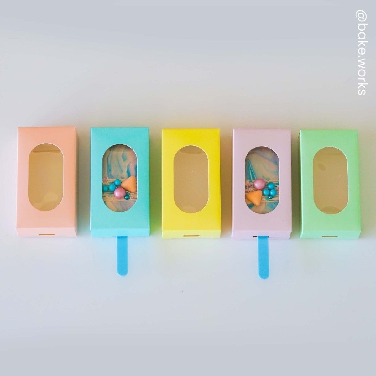 Simply Making Cakesicle Box pk/10 - Pastel paars