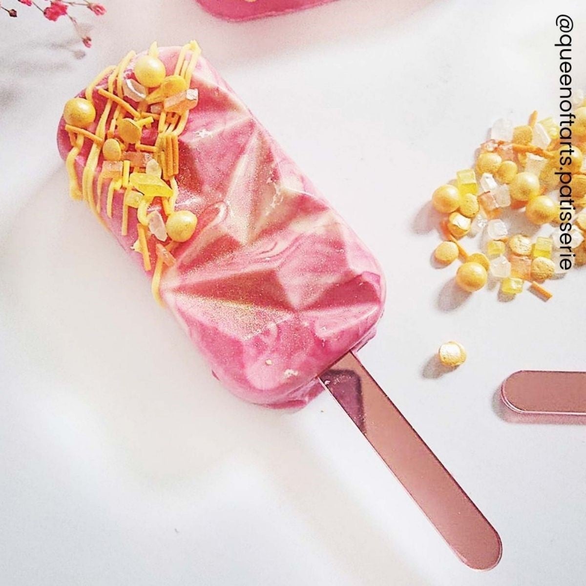 Simply Making Cakesicle Sticks pk/10 - Glanzend Rosé Goud - 113mm