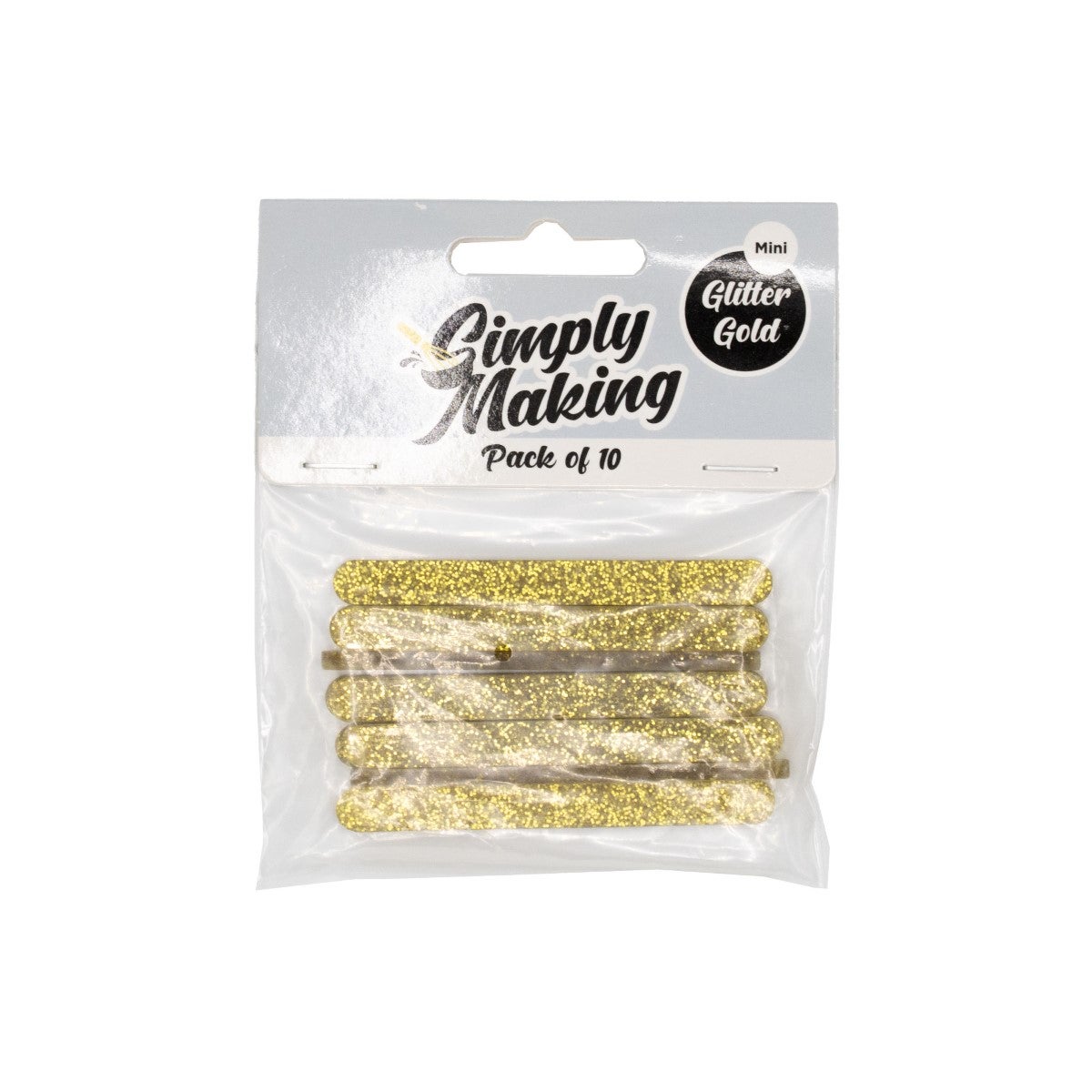Simply Making Cakesicle Sticks pk/10 - Goud Glitter Mini