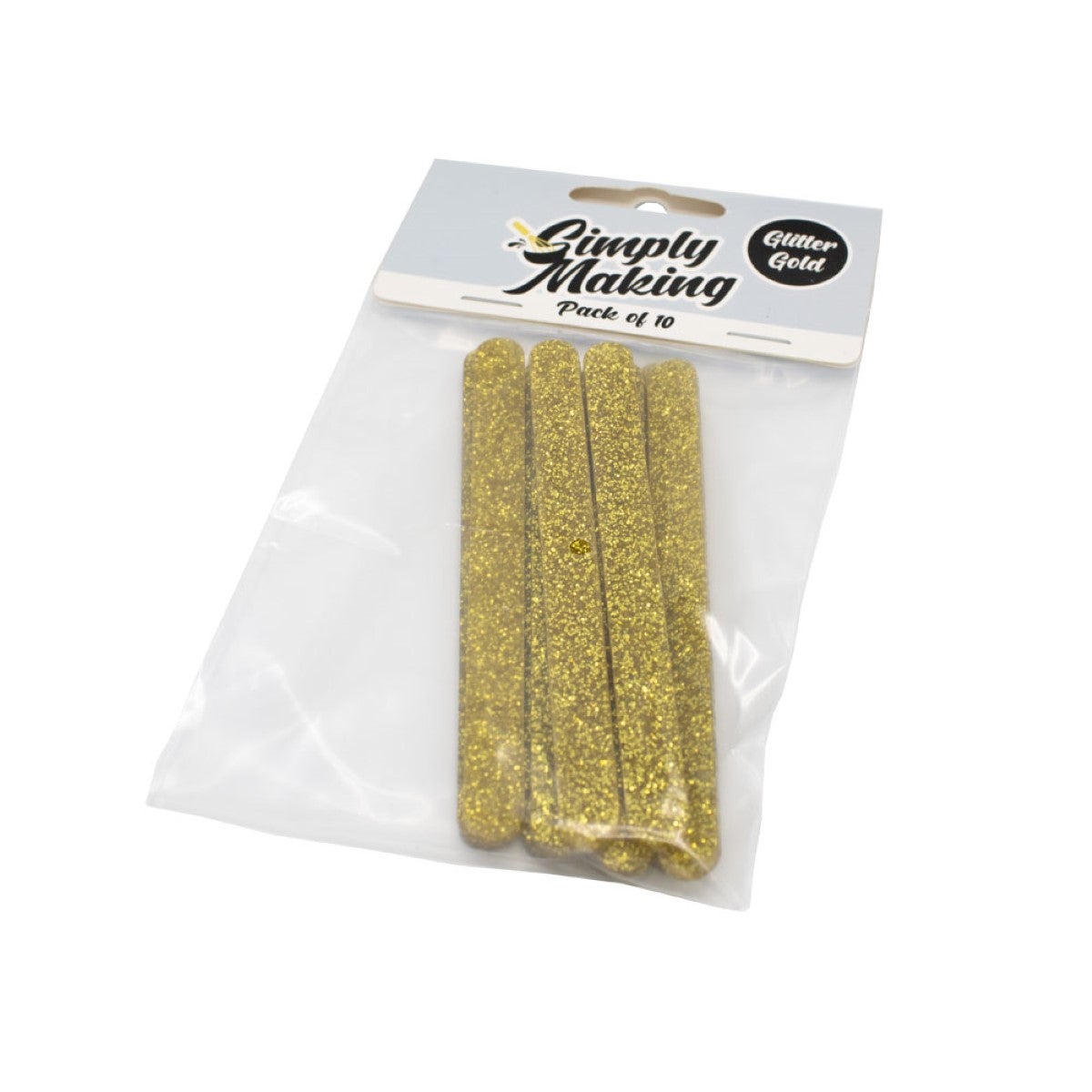 Simply Making Cakesicle Sticks pk/10 - Goud Glitter Standaard