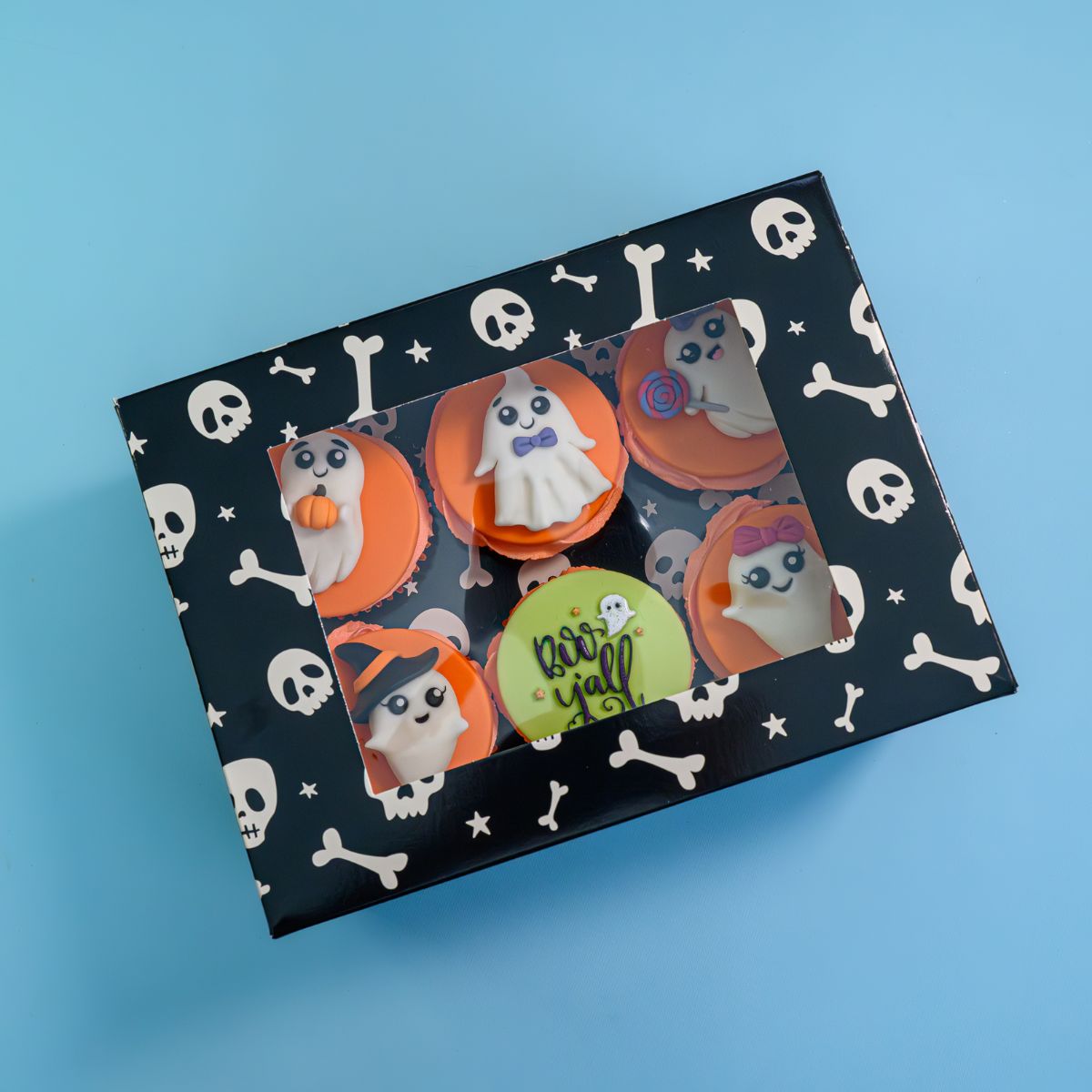 Simply Making Cupcake Doos 12 Halloween Skelet pk/2