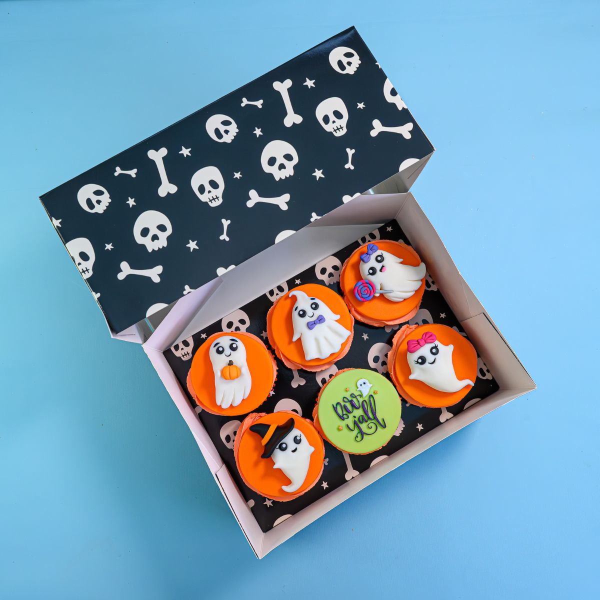 Simply Making Cupcake Doos 6 Halloween Skelet pk/2