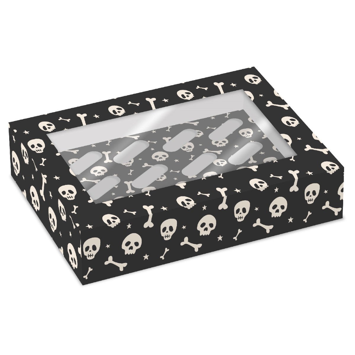 Simply Making Cupcake Box 12- pk/2 - Halloween Skelet