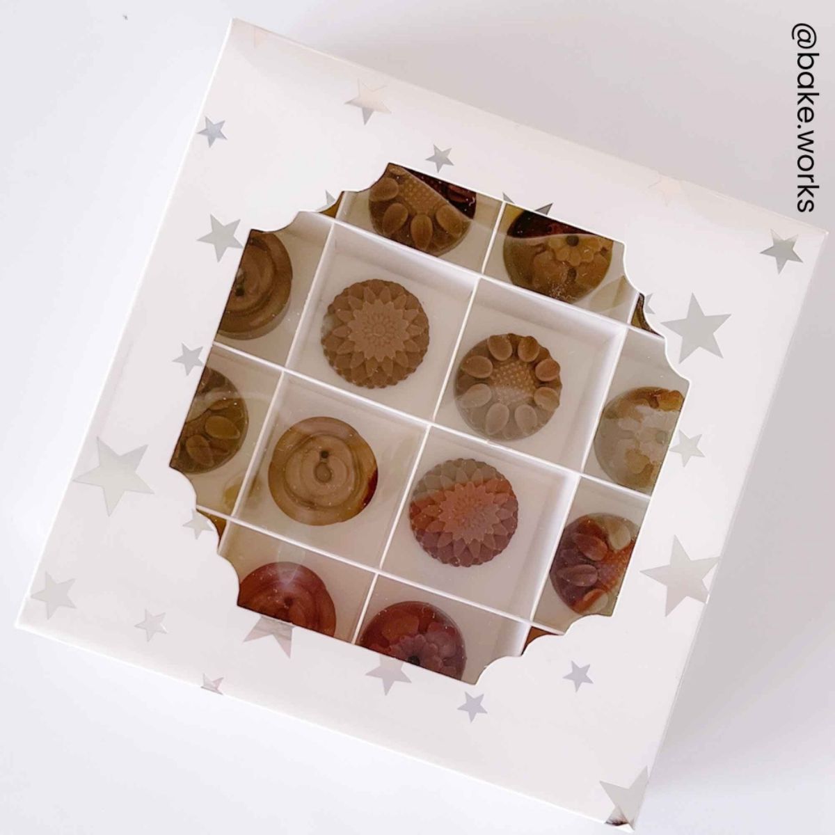 Simply Making Treat Box & Inserts Zilveren Sterren 16 Vakken pk/5