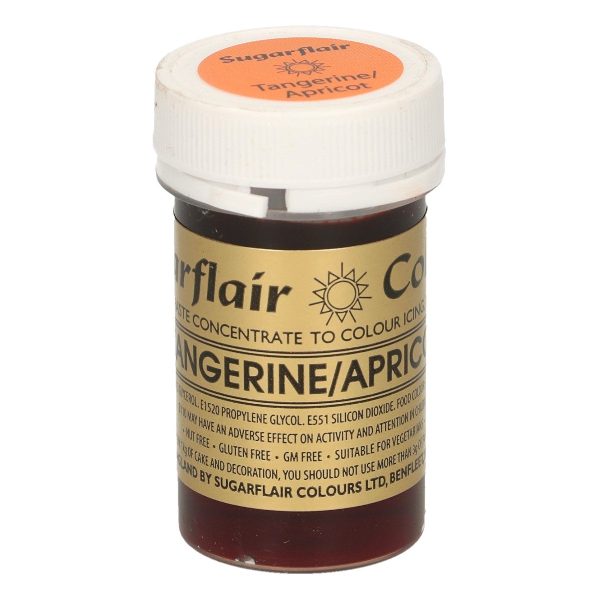 Sugarflair Eetbare Kleurstof Pasta Mandarijn/Abrikoos 25g