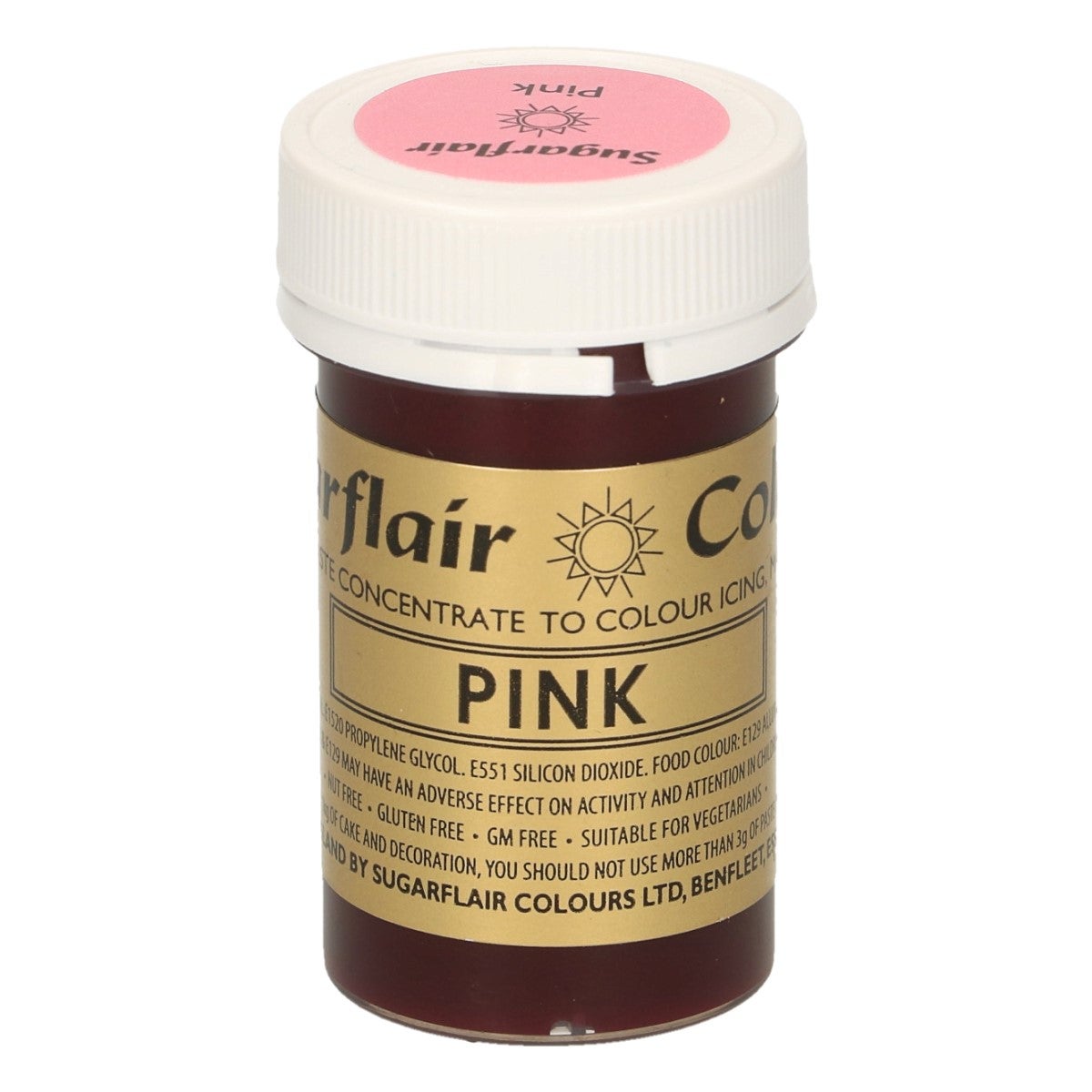 Sugarflair Eetbare Kleurstof Pasta Roze 25g