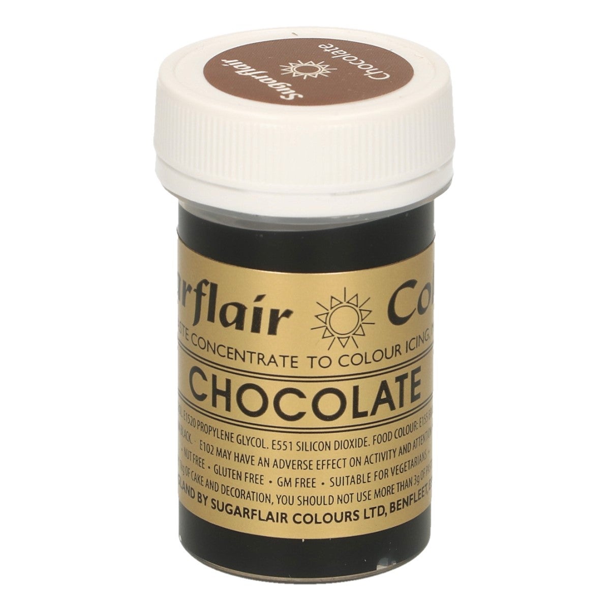 Sugarflair Eetbare Kleurstof Pasta Chocoladebruin 25g