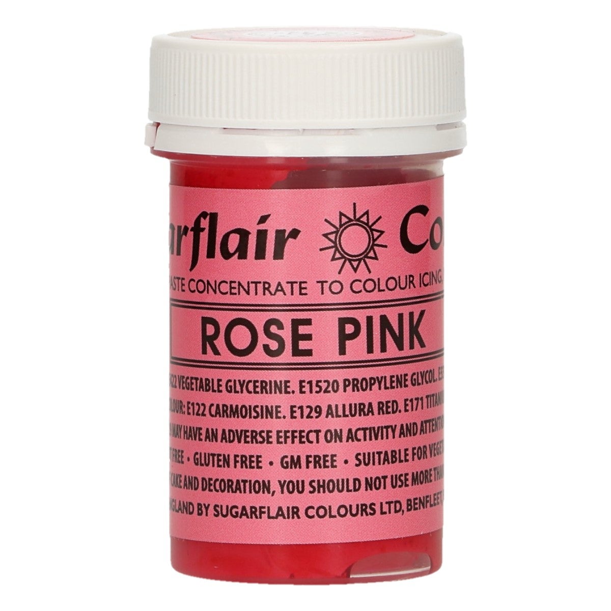 Sugarflair Eetbare Kleurstof Pasta Roze Roos 25g