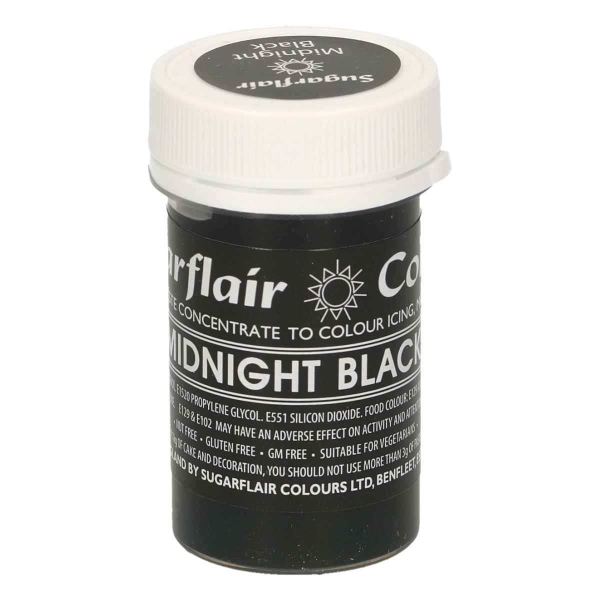 Sugarflair Eetbare Kleurstof Pasta Middernacht Zwart 25g