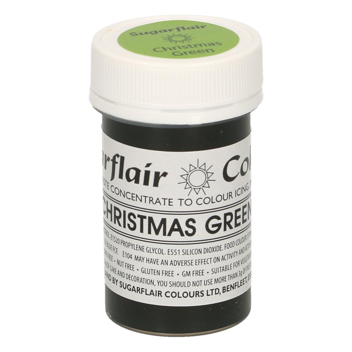 Sugarflair Eetbare Kleurstof Pasta Kerstgroen 25g