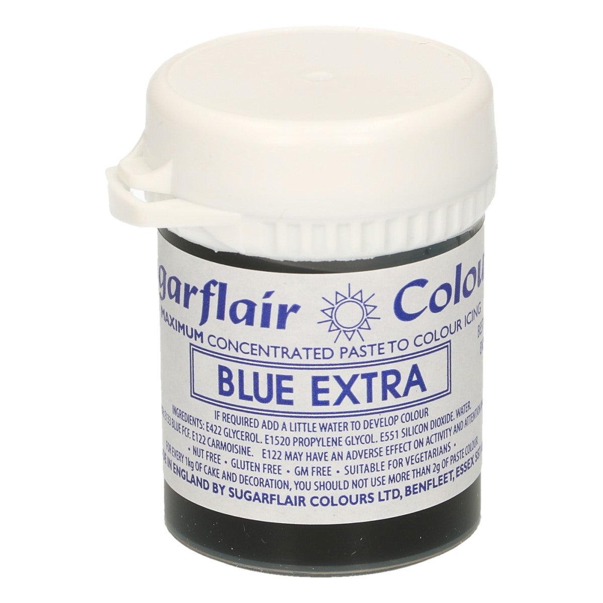 Sugarflair Geconcentreerde Eetbare Kleurstof Blauw Extra 42g