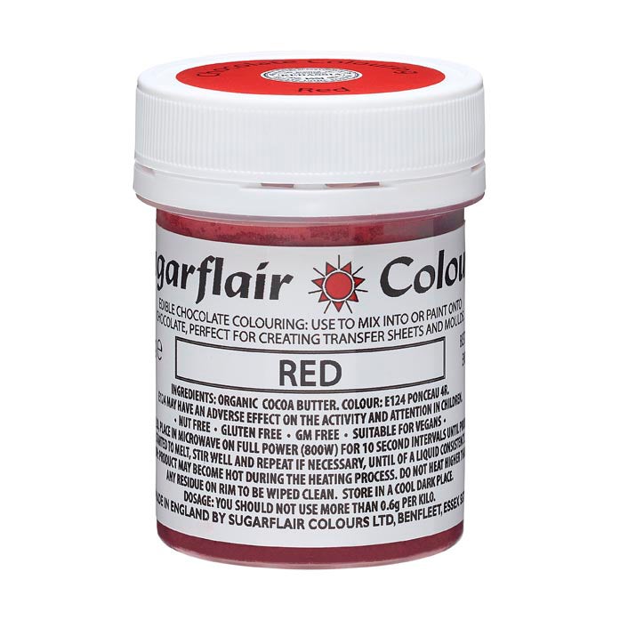 Sugarflair Chocolade Kleurstof Rood 35g