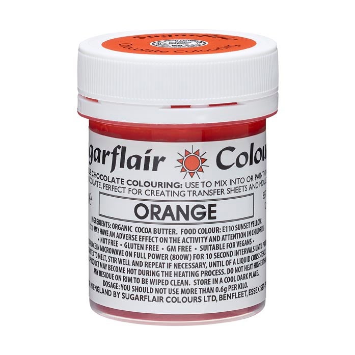 Sugarflair Chocolade Kleurstof Oranje 35g