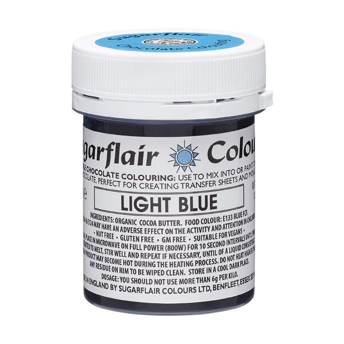 Sugarflair Chocolade Kleurstof Lichtblauw 35g