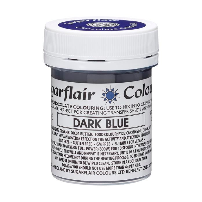 Sugarflair Chocolade Kleurstof Donkerblauw 35g