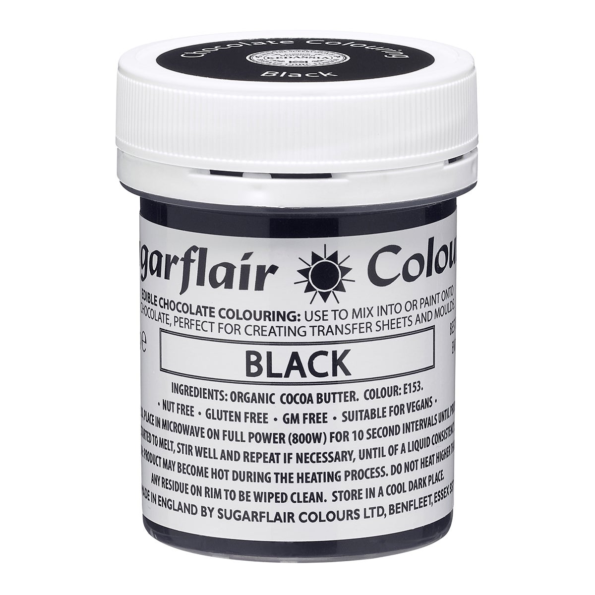 Sugarflair Chocolade Kleurstof Zwart 35g