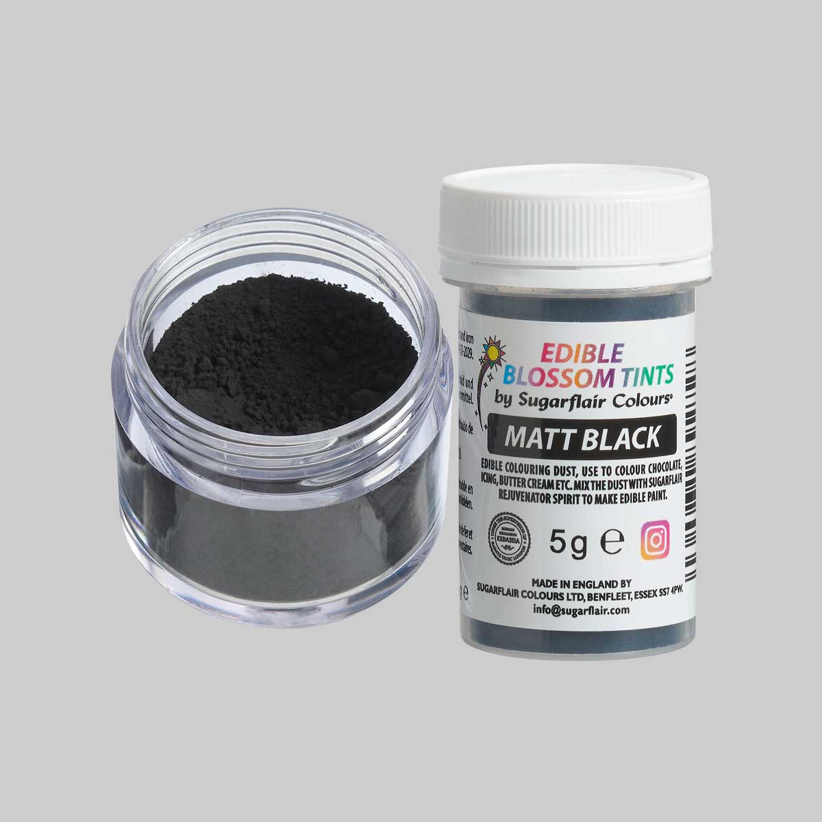 Sugarflair Blossom Tint Dust Matt Black 5g