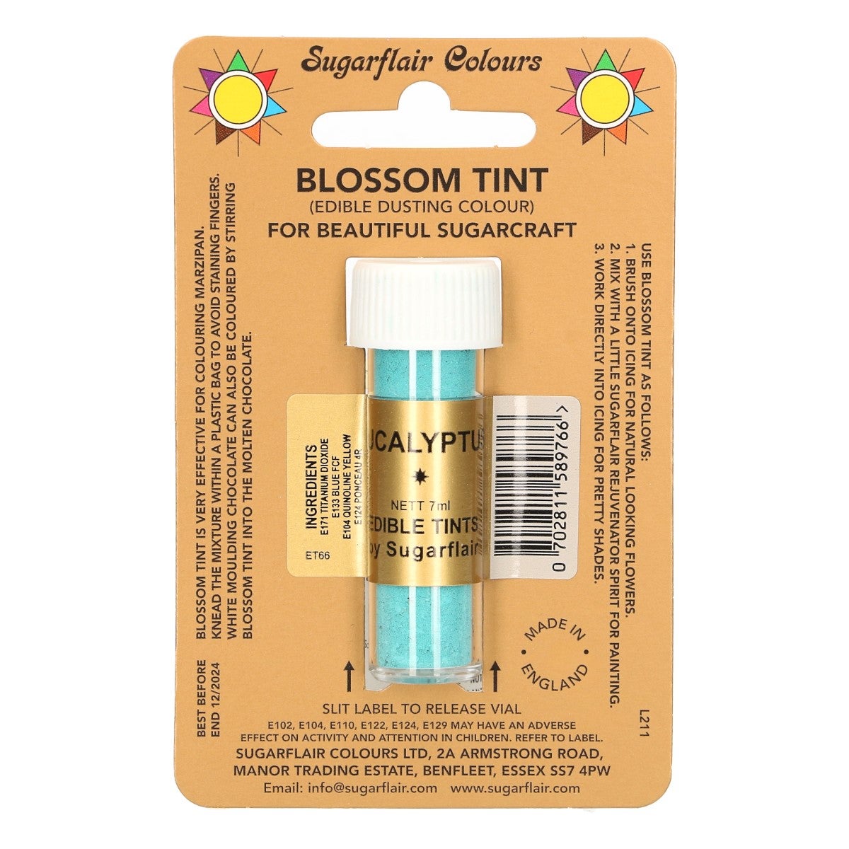 Sugarflair Eetbare Kleurpoeder Eucalyptus Groen 7ml