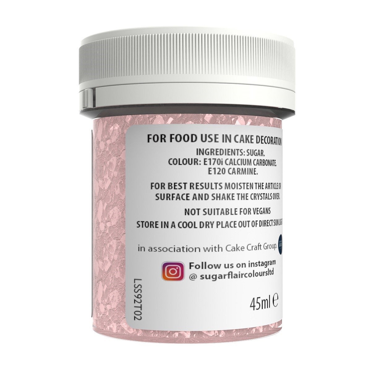 Sugarflair Suikerkristallen Baby Pink 40 g