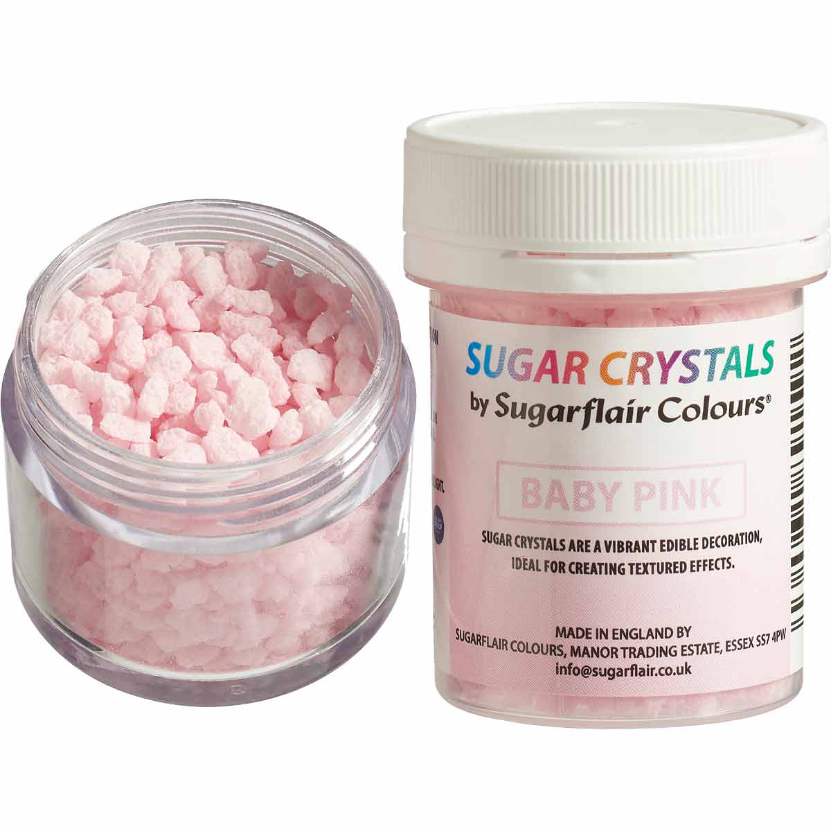 Sugarflair Suikerkristallen Baby Pink 40 g