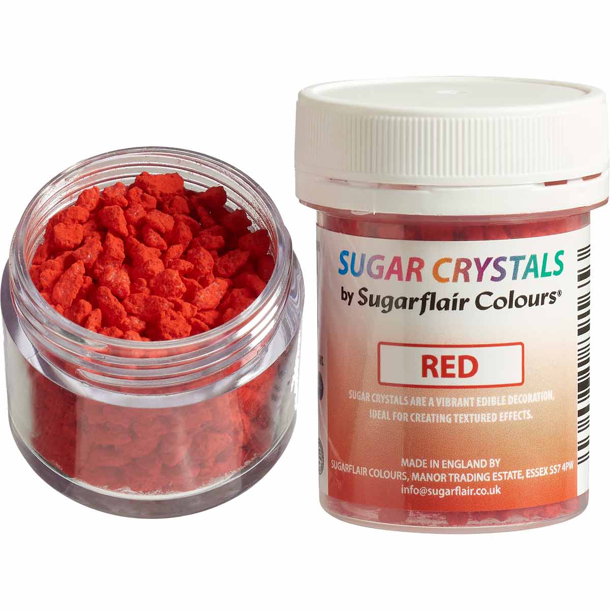 Sugarflair Suikerkristallen Rood 40 g
