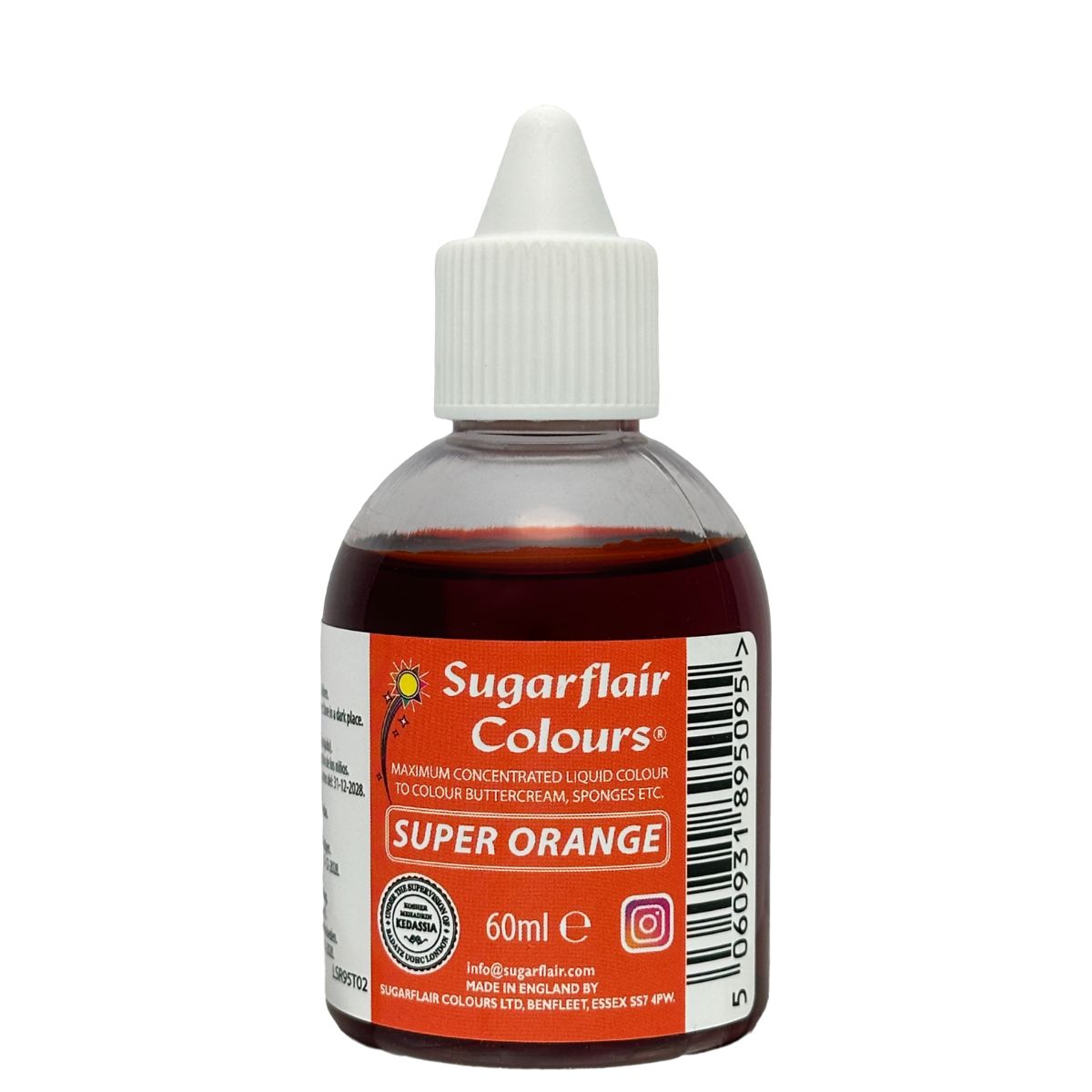 Sugarflair Vloeibare Kleur Super Oranje 60ml