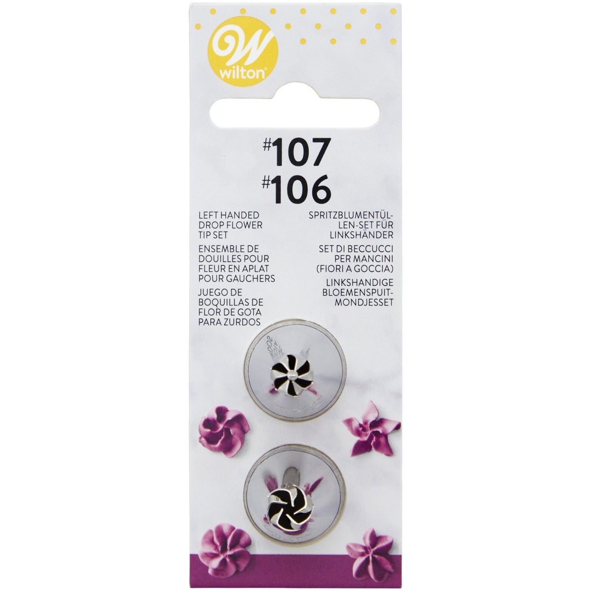 Wilton Decorating Tip Set Left Handed #106L, #107L