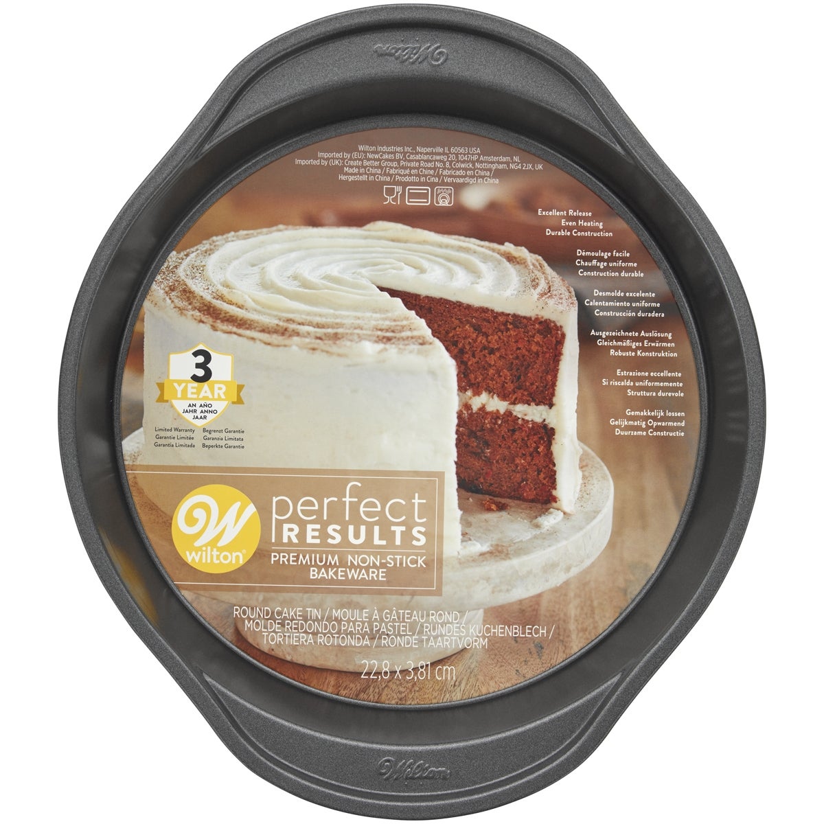 Wilton Perfect Results Round Non-Stick Cake Pan 22,8cm x 3,8