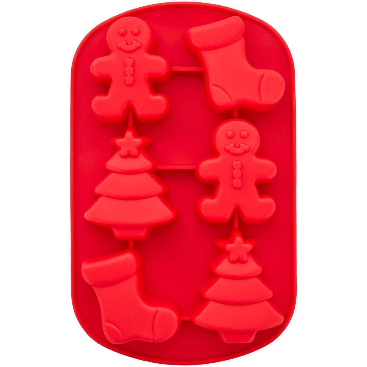 Wilton Siliconen Mould Sok/Gingerbread/Kerstboom