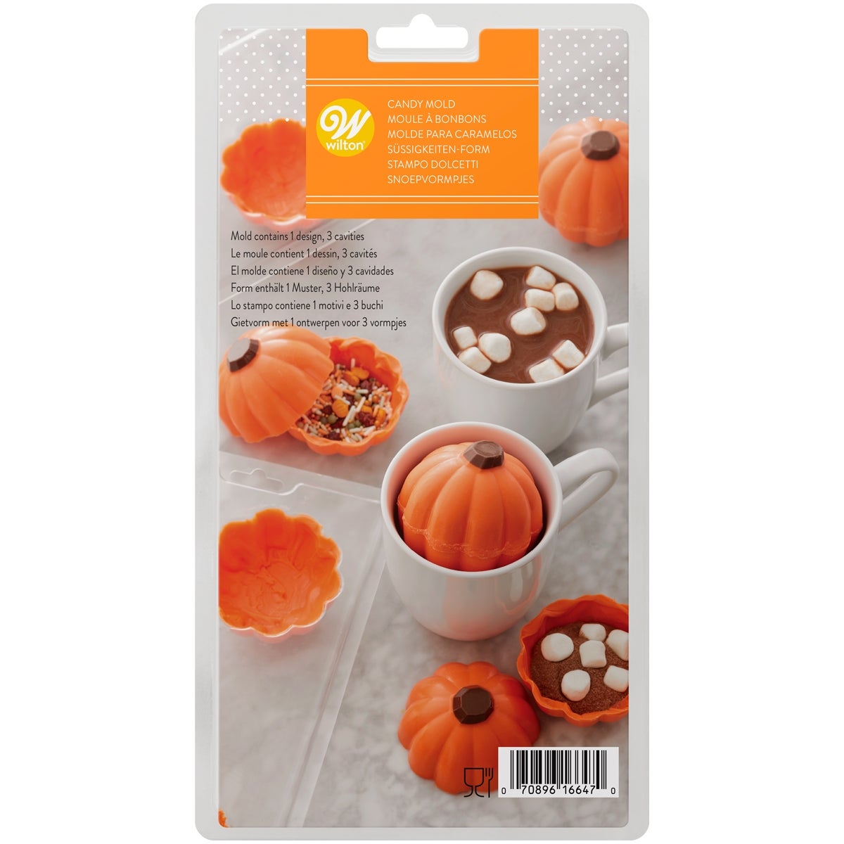 Wilton Candy Mold Choco Bomb Pompoen Set/2