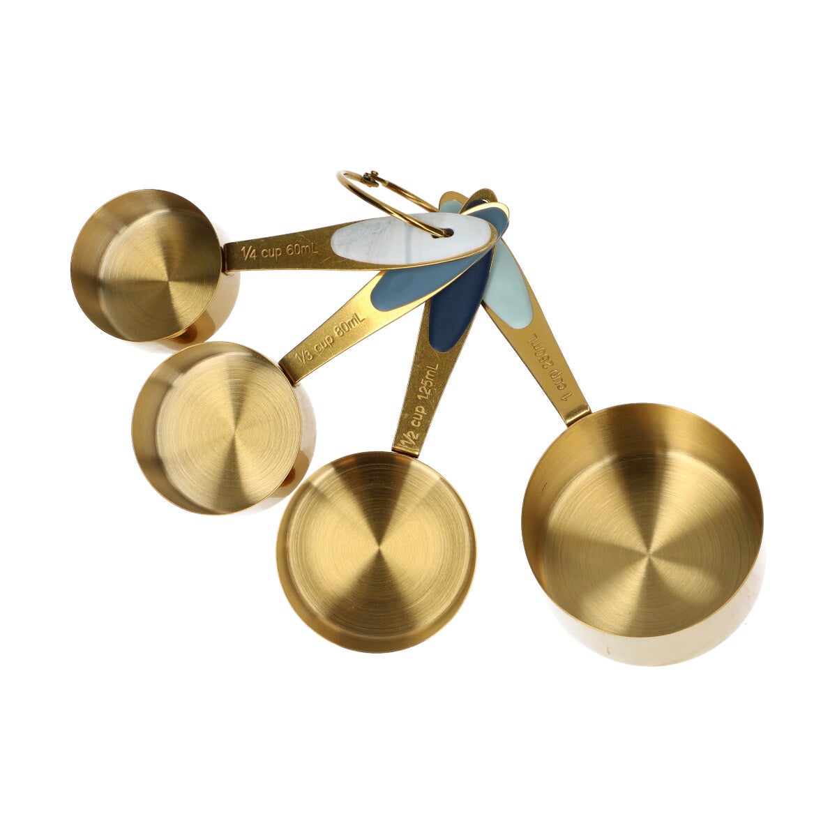 Wilton Gouden Metalen Maatbekers 4 stuks