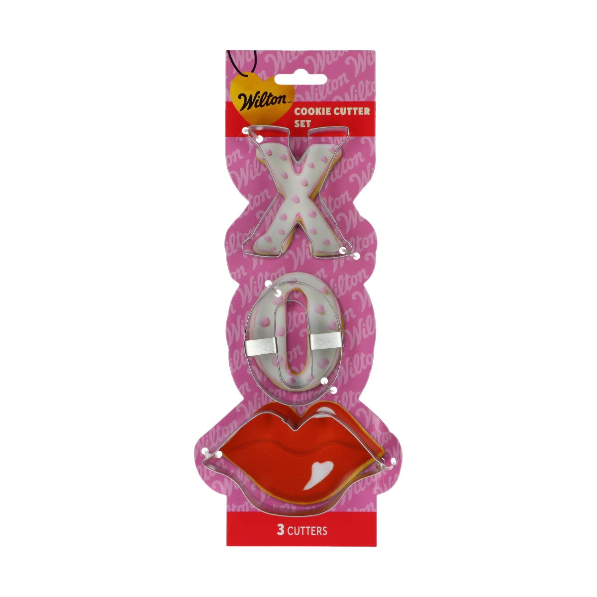 Wilton Koekjesuitsteker Set - Valentines Lips XO pk/3