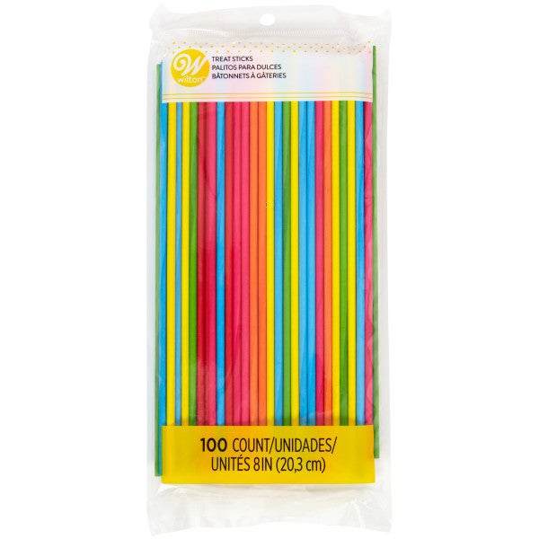 Wilton Gekleurde Lollystokjes 20 cm pk/100
