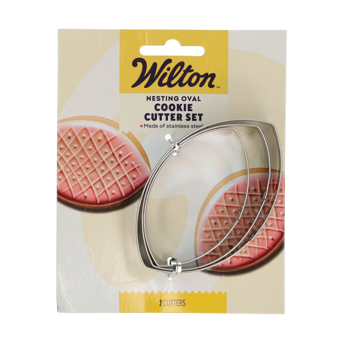 Wilton Nesting Koekjesuitsteker Ovaal Set/3