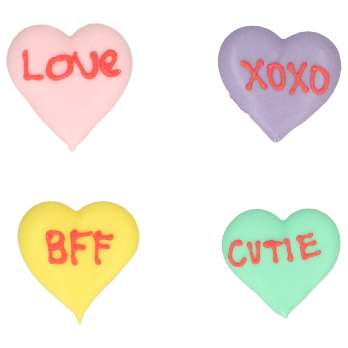 Wilton Suikerdecoraties Liefdesbriefjes set/8