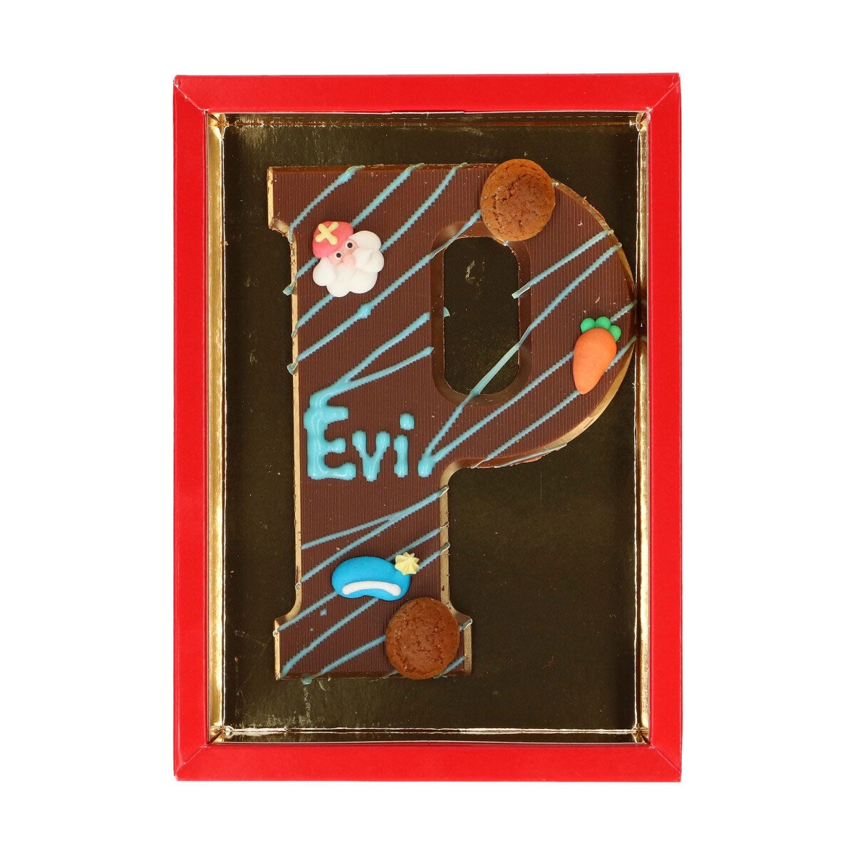 Chocoladeletterdoos Rood