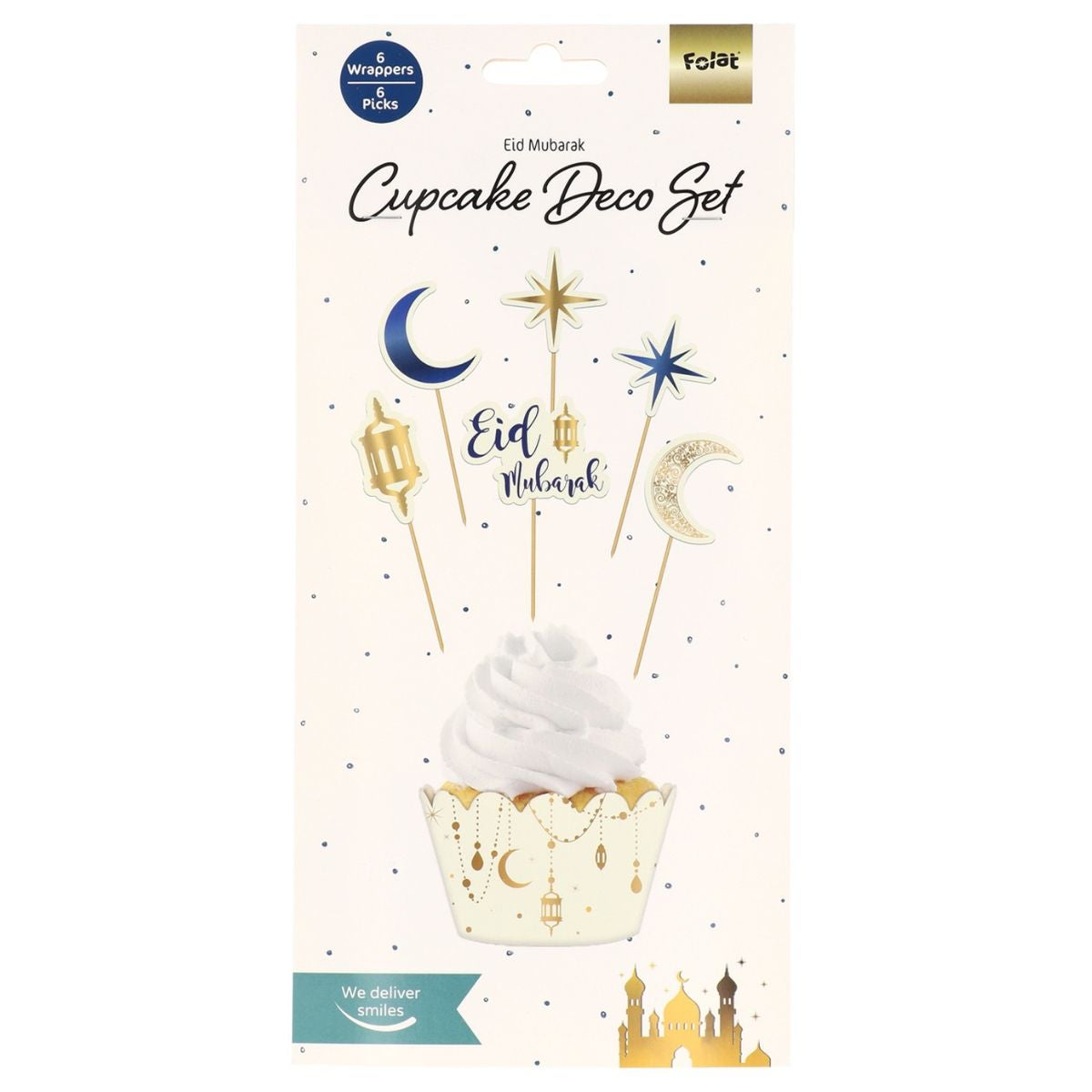 Folat Cupcake Decoratieset Eid Mubarak set/12