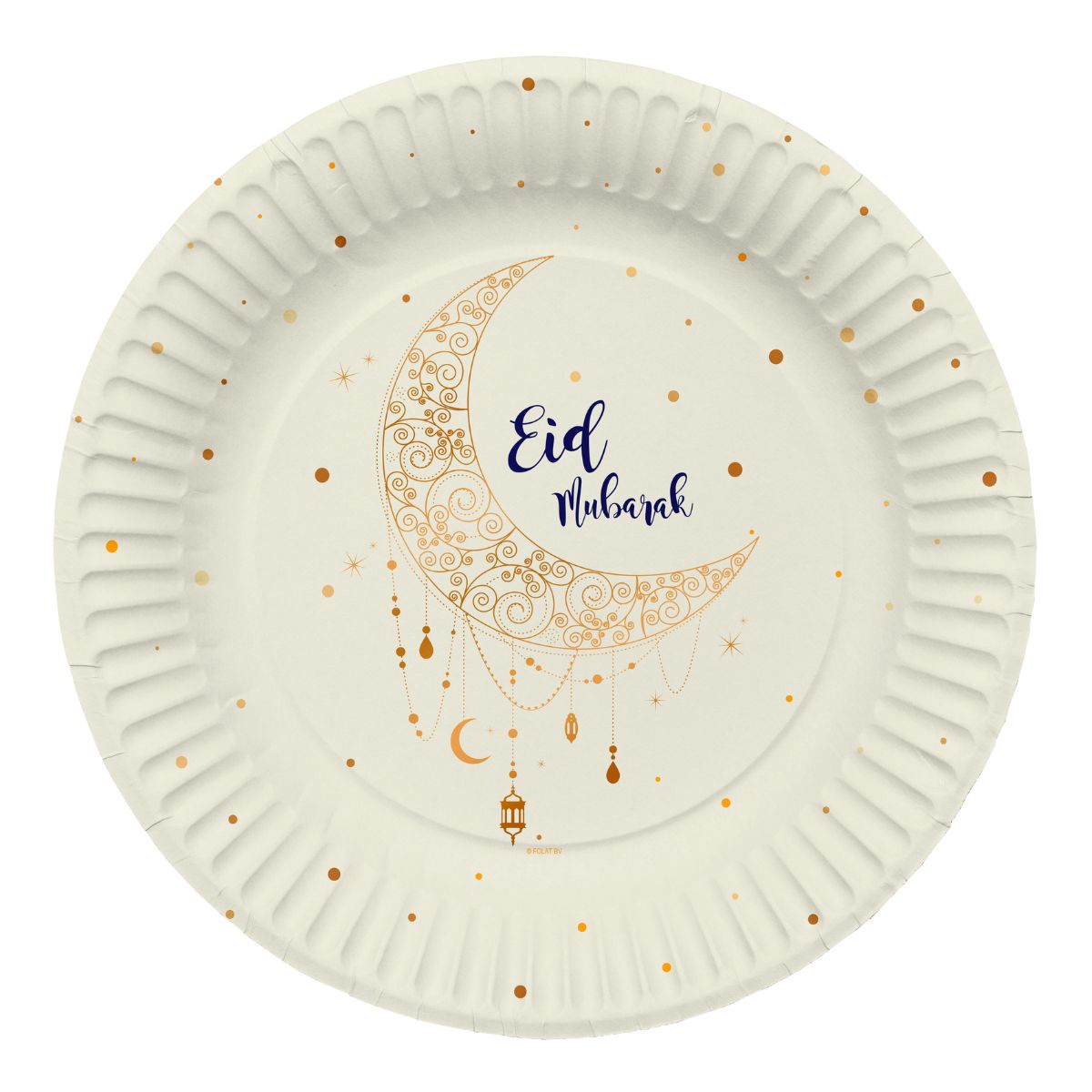 Folat Papieren Borden Eid Mubarak 23cm pk/8